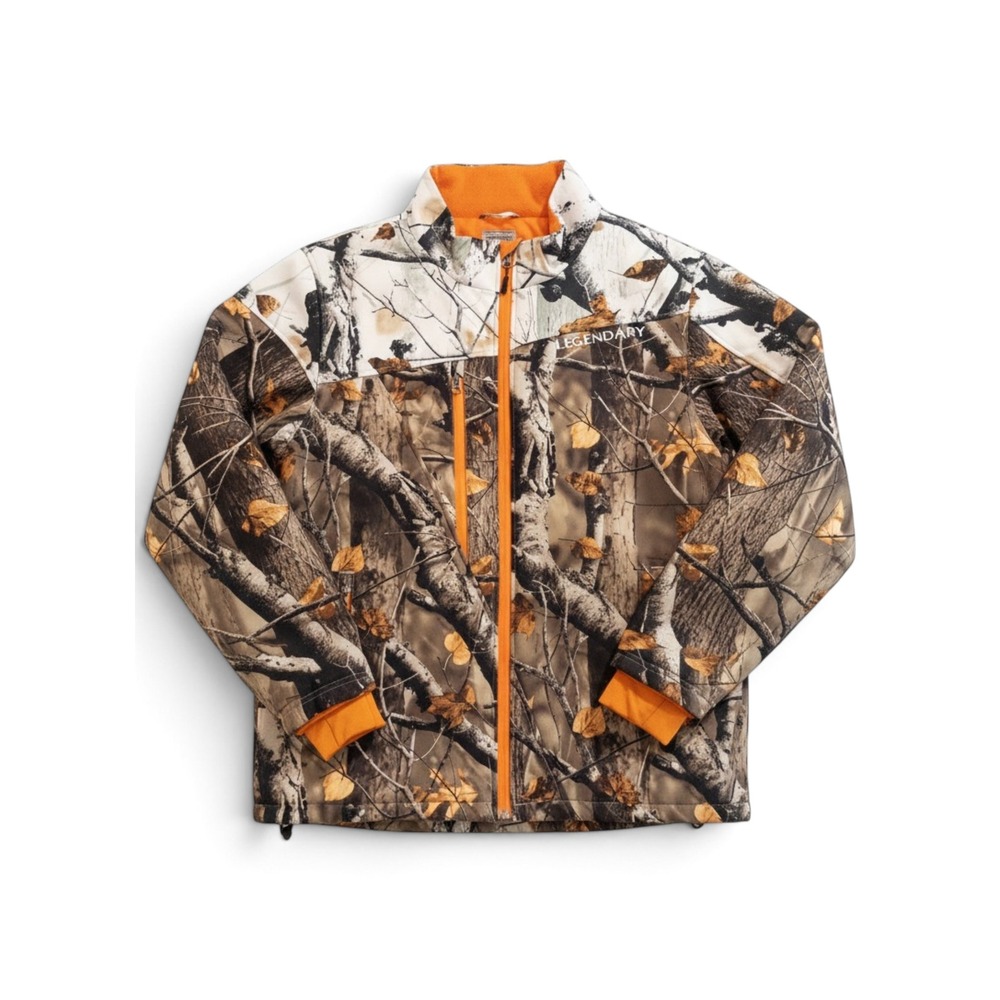 Legendary Whitetails Camo Softshell Jacket Mens L Gorpcore Hunting Outdoor Cabin